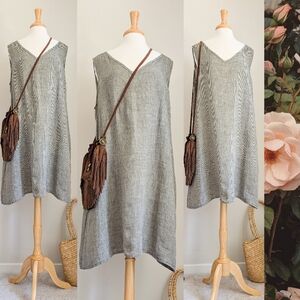 Vintage Flax Midi Dress